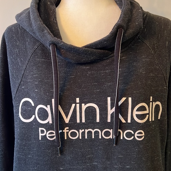 Calvin Klein Performance Hooded Sweatshirt Size XL Black & Heathered Grey - Picture 3 of 10